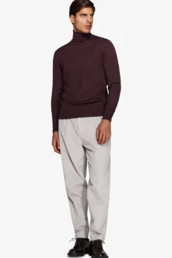 Maglia dolcevita basic bordeaux