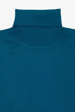 Maglia dolcevita basic petrolio