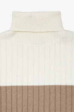 Maglia dolcevita costa piatta salvia