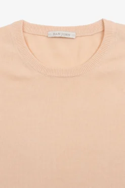 Maglia girocollo cotone pesca