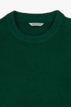 Maglia girocollo effetto termico verde