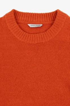 Maglia girocollo effetto termico arancio