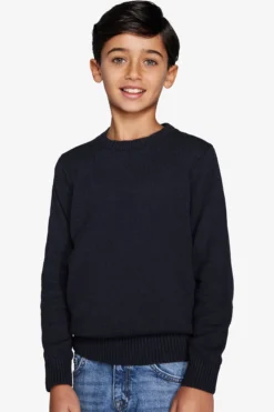 Maglia girocollo rasata blu Kids