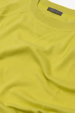 Maglia girocollo taglio felpa lime