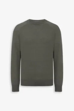 Maglia girocollo taglio felpa verde