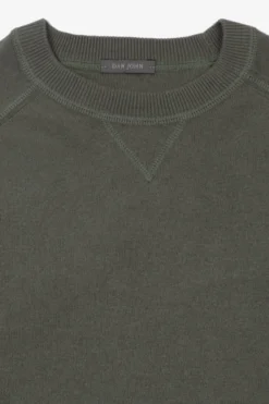 Maglia girocollo taglio felpa verde