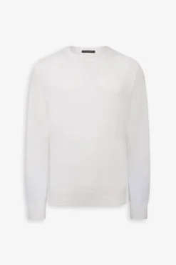 Maglia girocollo taglio felpa panna