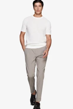 Maglia misto lino armaturata panna