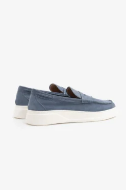 Mocassino scamosciato denim