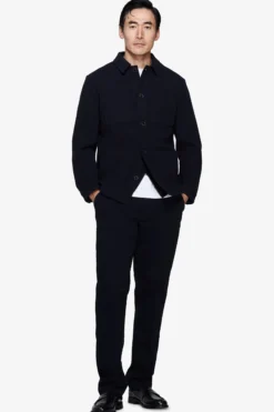 Overshirt effetto flanella blu