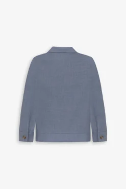 Overshirt misto lino celeste Kids