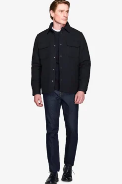 Overshirt trapuntata blu