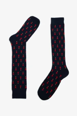 2-pack calza lunga fantasia blu