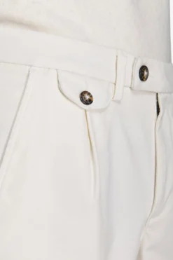 Pantaloni cavalry con taschino panna