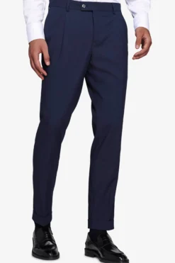 Pantaloni classici con pinces blu