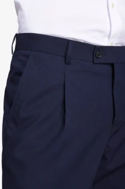 Pantaloni classici con pinces blu