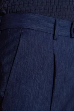 Pantaloni effetto denim blu scuro