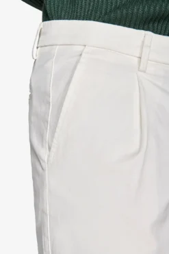 Pantaloni gabardina stretch bianco