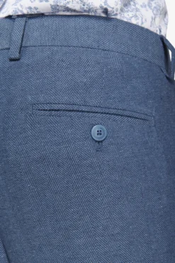 Pantaloni misto lino Herringbone avion