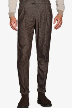 Pantaloni occhio di pernice moro
