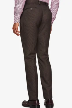 Pantaloni occhio di pernice marrone