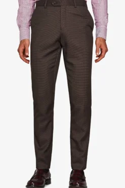 Pantaloni occhio di pernice marrone