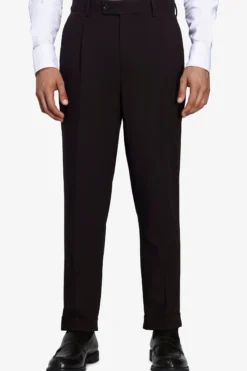 Pantaloni straight fit in tela moro