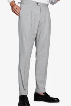 Pantaloni tela melange grigi