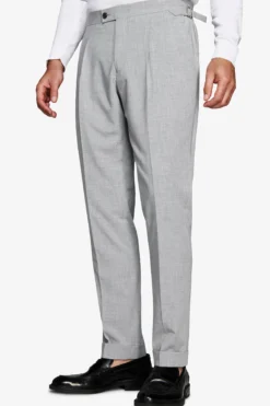 Pantaloni tela melange grigi
