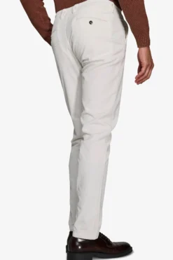 Pantaloni velluto 750 righe bianco