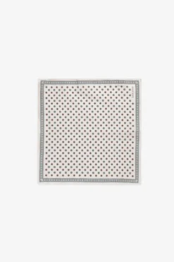 Pochette disegno geometrico fiore panna