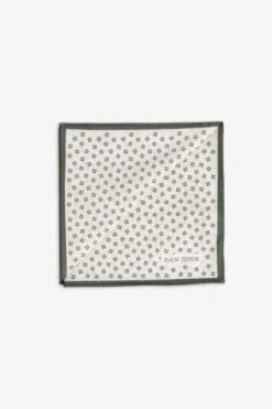 Pochette disegno micro fiore panna