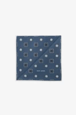 Pochette fantasia geometrica blu