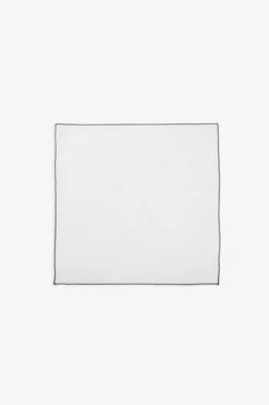 Pochette profili a contrasto panna