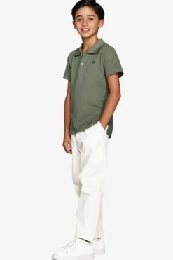 Polo con ricamo verde Kids