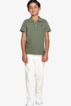 Polo con ricamo verde Kids