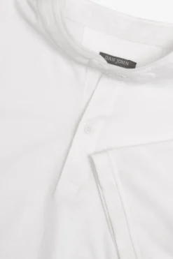 Polo coreana in piquet bianca