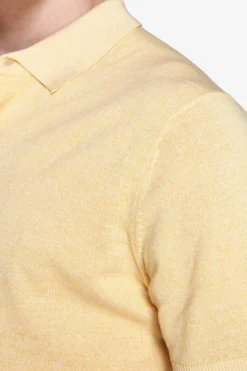 Polo in maglia basic in cotone gialla