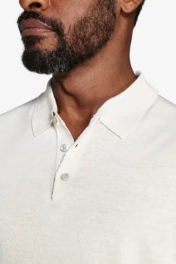 Polo in maglia basic in cotone ghiaccio