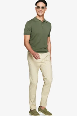 Polo in maglia basic in cotone verde