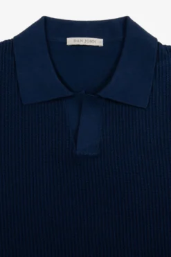 Polo in maglia collo aperto armaturata royal