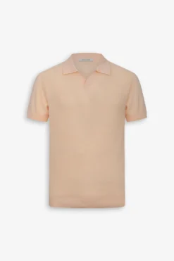 Polo in maglia collo aperto armaturata pesca