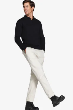 Polo in maglia con bottoni nero