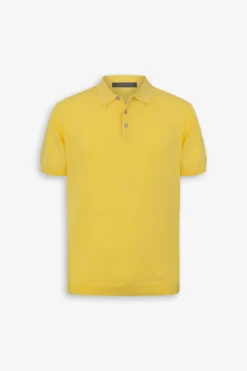 Polo in maglia gialla