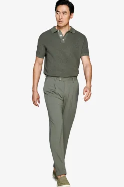 Polo in maglia punto pannocchia verde