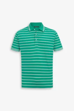 Polo rigata jersey smeraldo