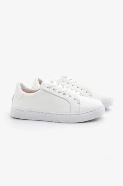Sneakers in ecopelle bianca Kids