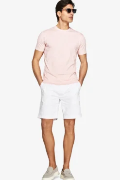 T-shirt basic in cotone leggero rosa