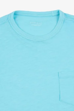T-shirt con taschino turchese