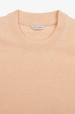 T-shirt in maglia armaturata pesca